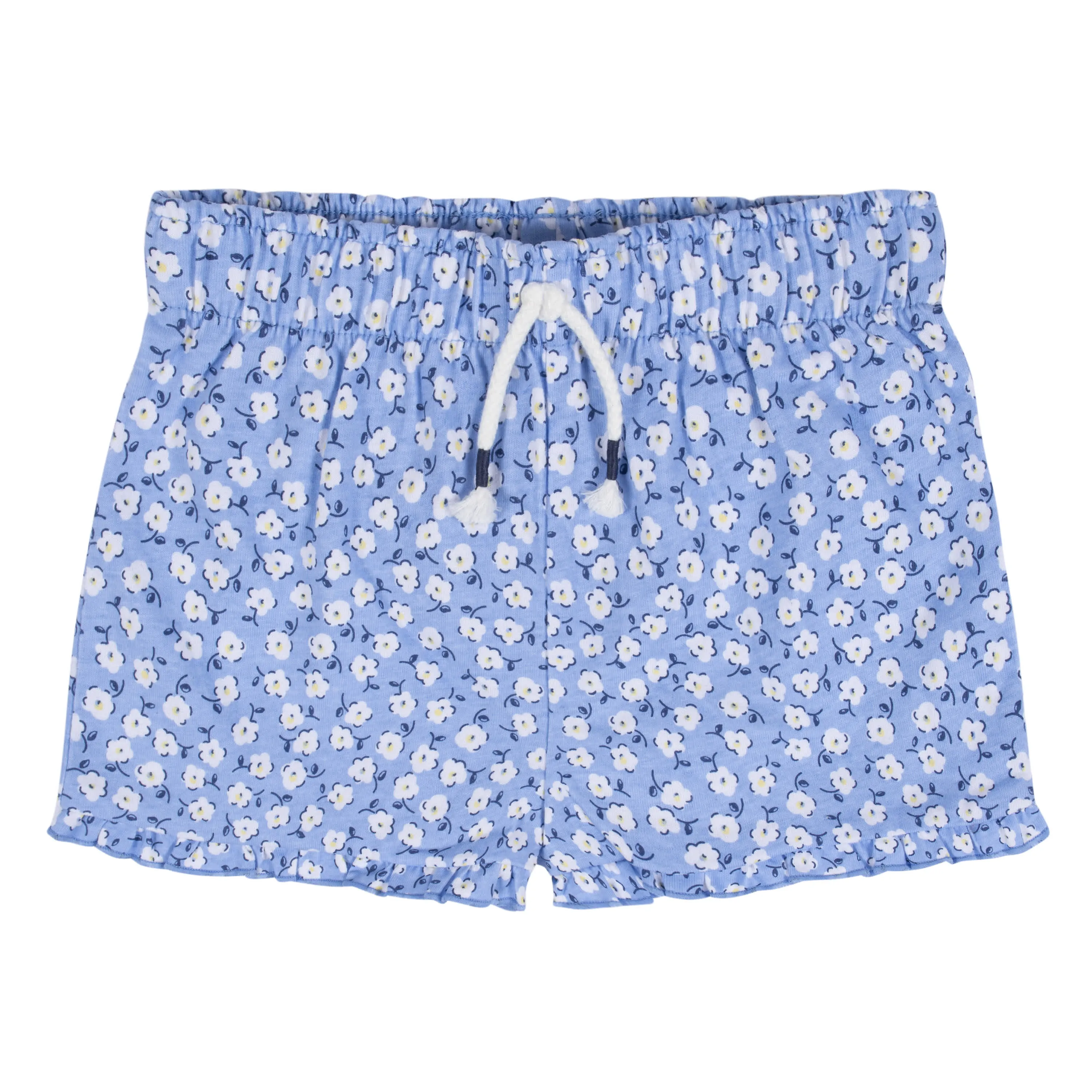 2-Pack Infant & Toddler Girls Blue Floral Pull-On Shorts