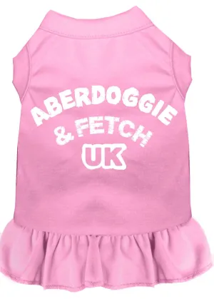 Aberdoggie Uk Screen Print Dress Light Pink Med (12)