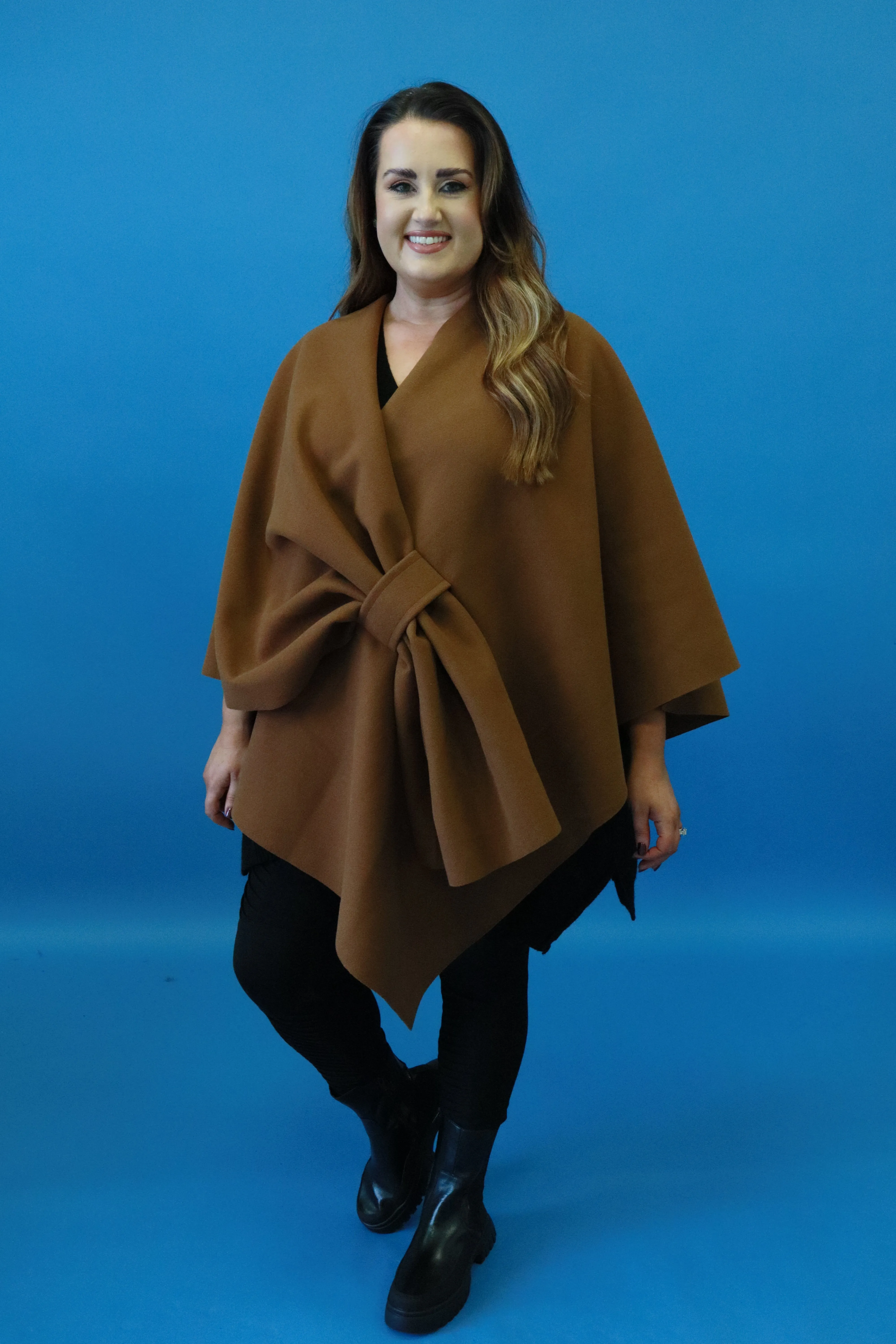 Ally Cape in Tan