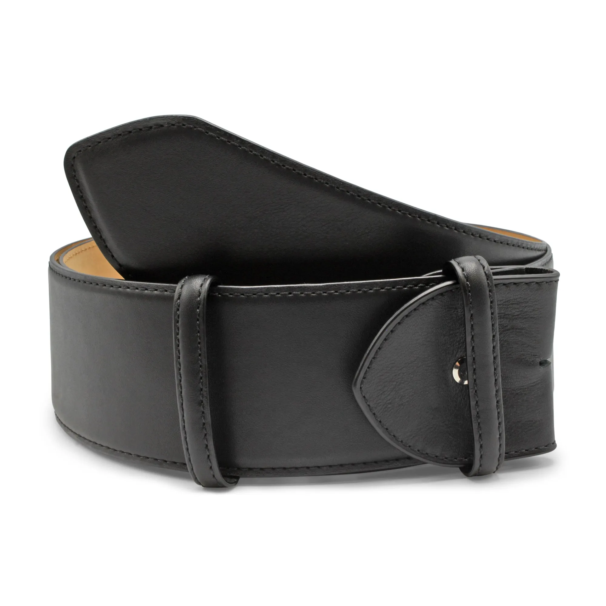 Bacall Wide Curved Napa Belt Strap