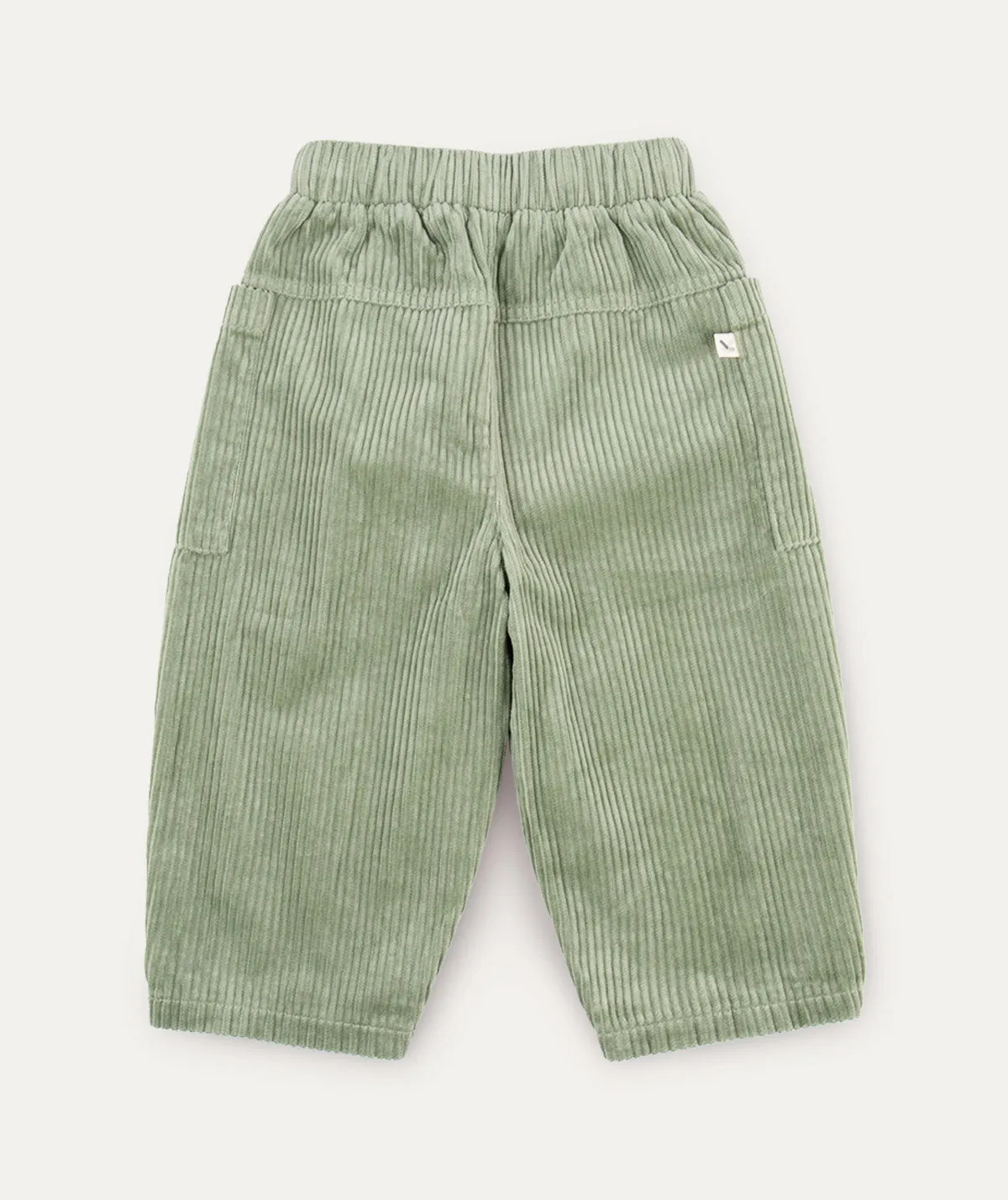 Barrel Leg Cord Trouser -  Hedge Green