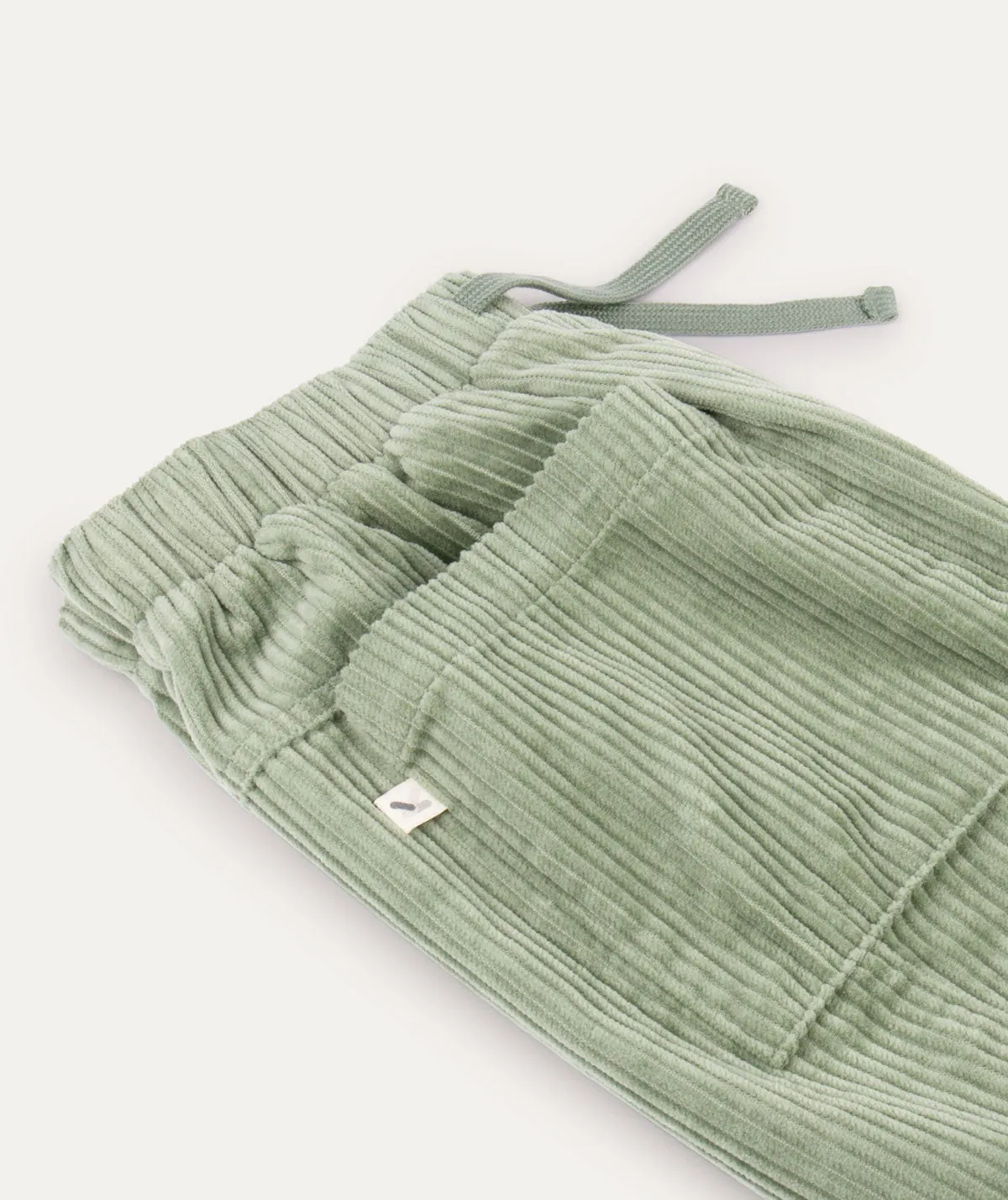 Barrel Leg Cord Trouser -  Hedge Green