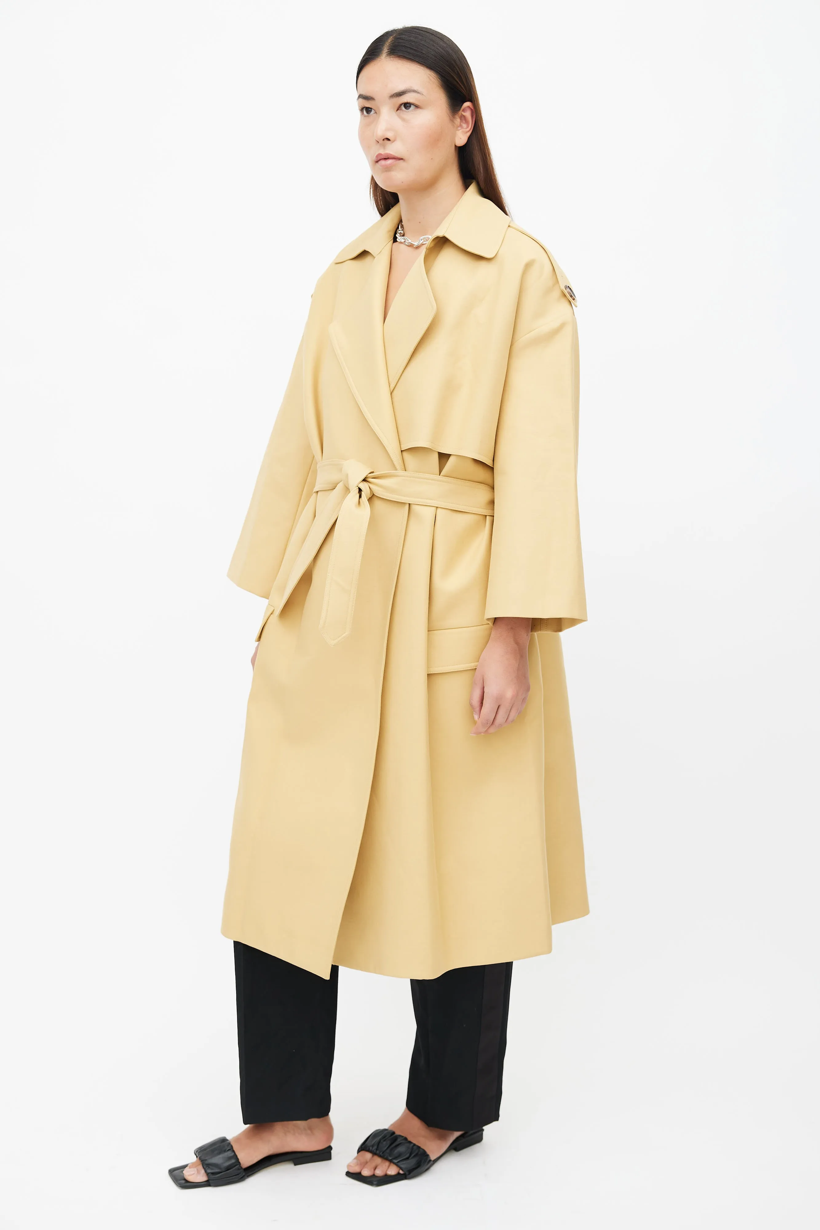 Beige Matthias Belted Trench Coat