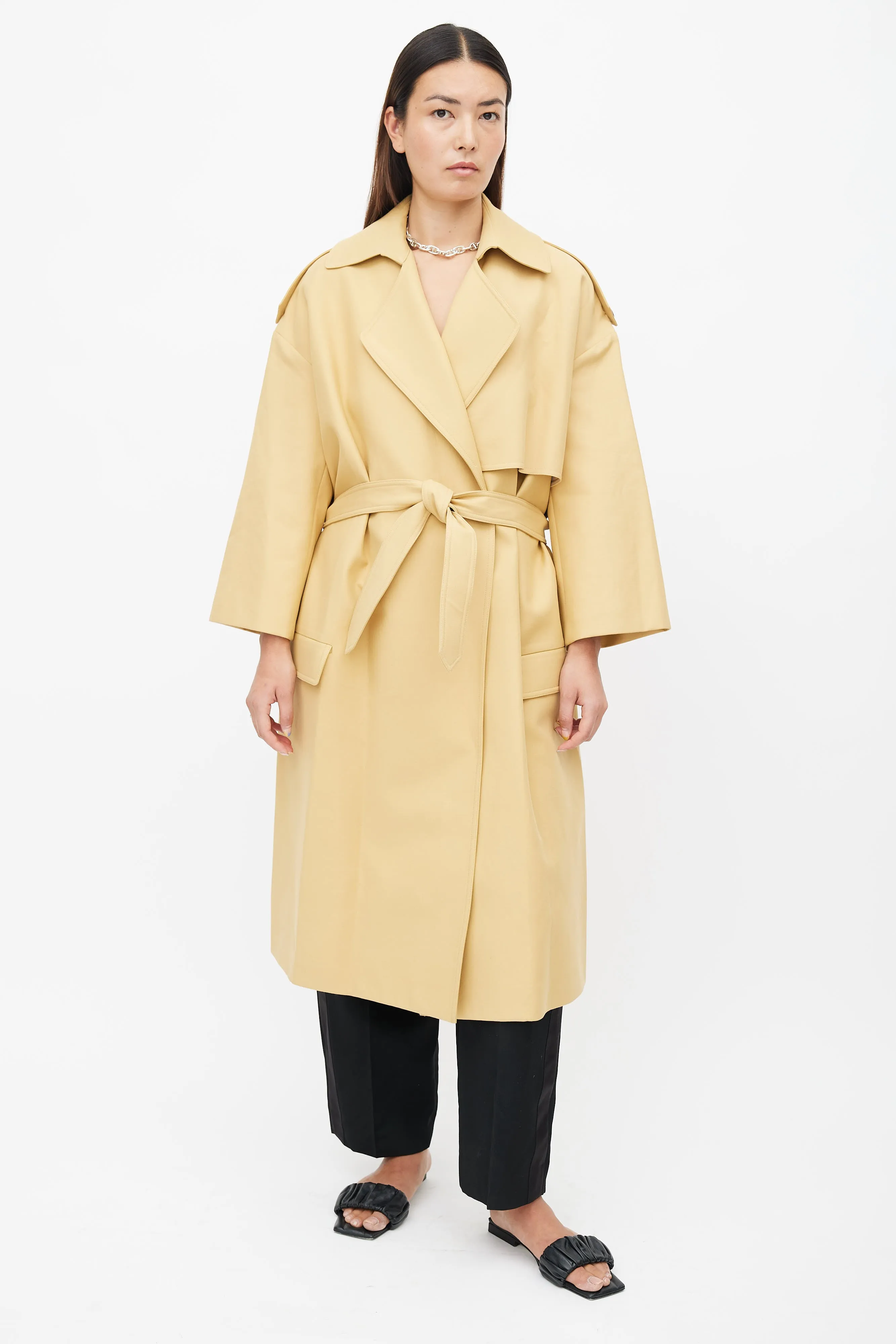 Beige Matthias Belted Trench Coat