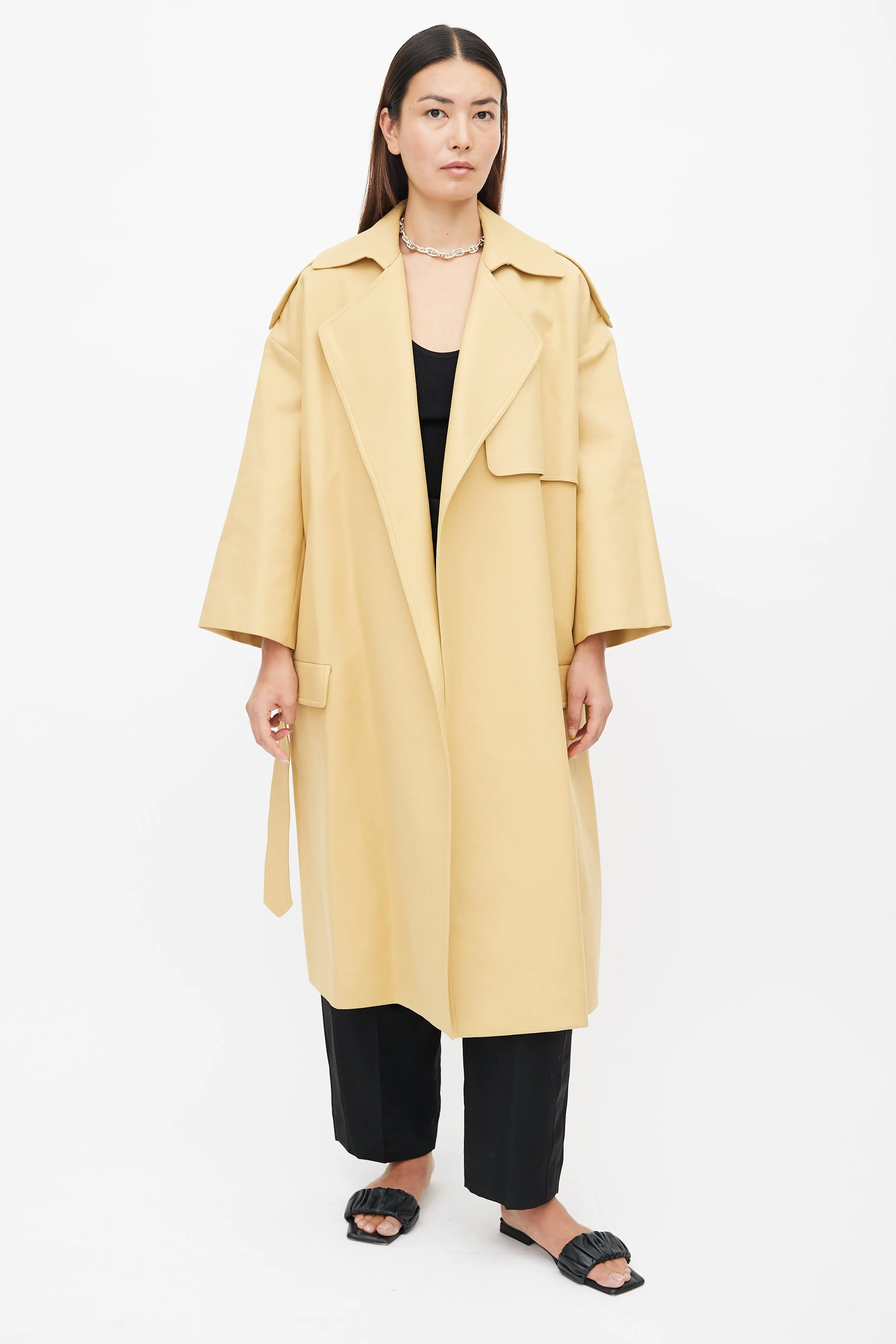 Beige Matthias Belted Trench Coat