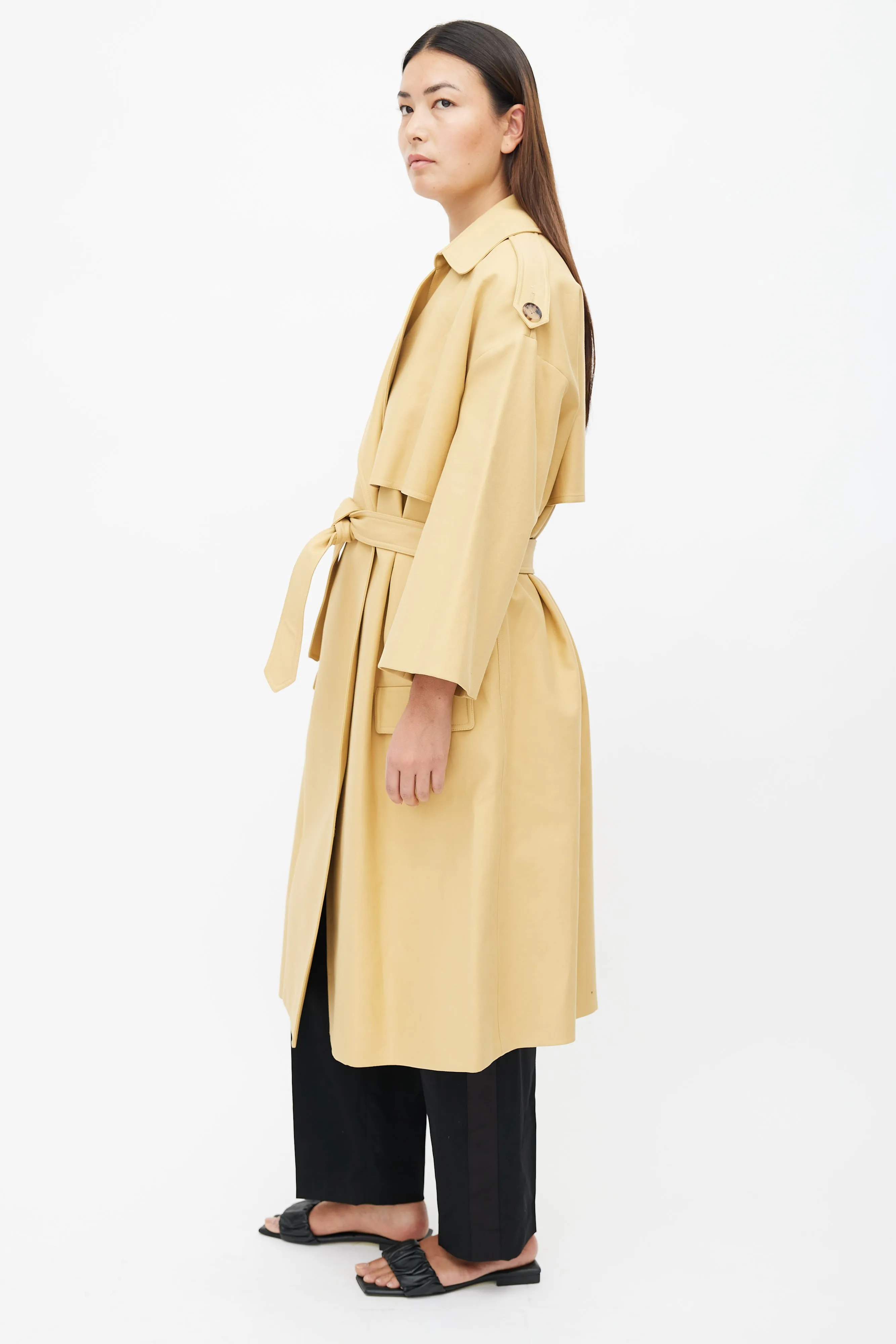 Beige Matthias Belted Trench Coat