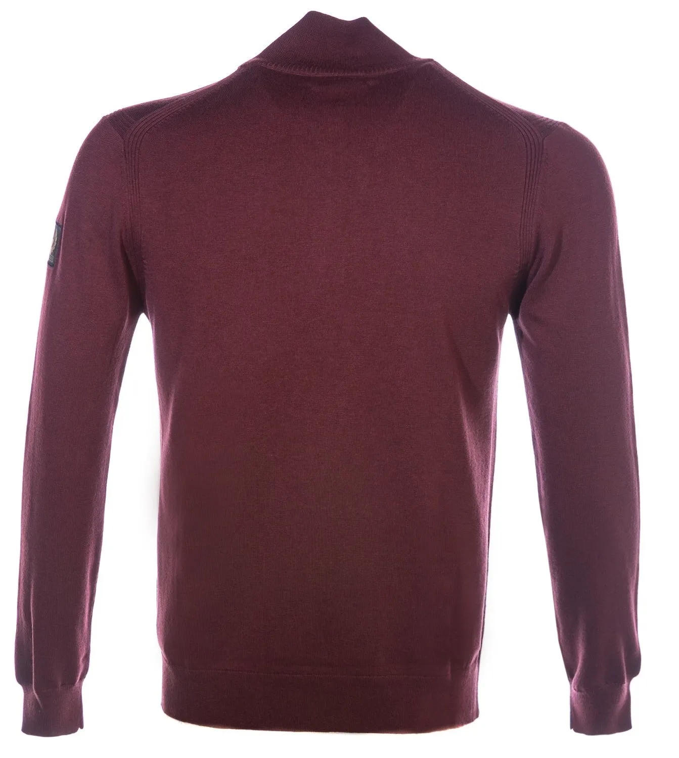 Belstaff Bay Half Zip Jumper in Burnished Red