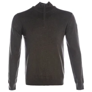 Belstaff Bay Half Zip Jumper in Salvia Green