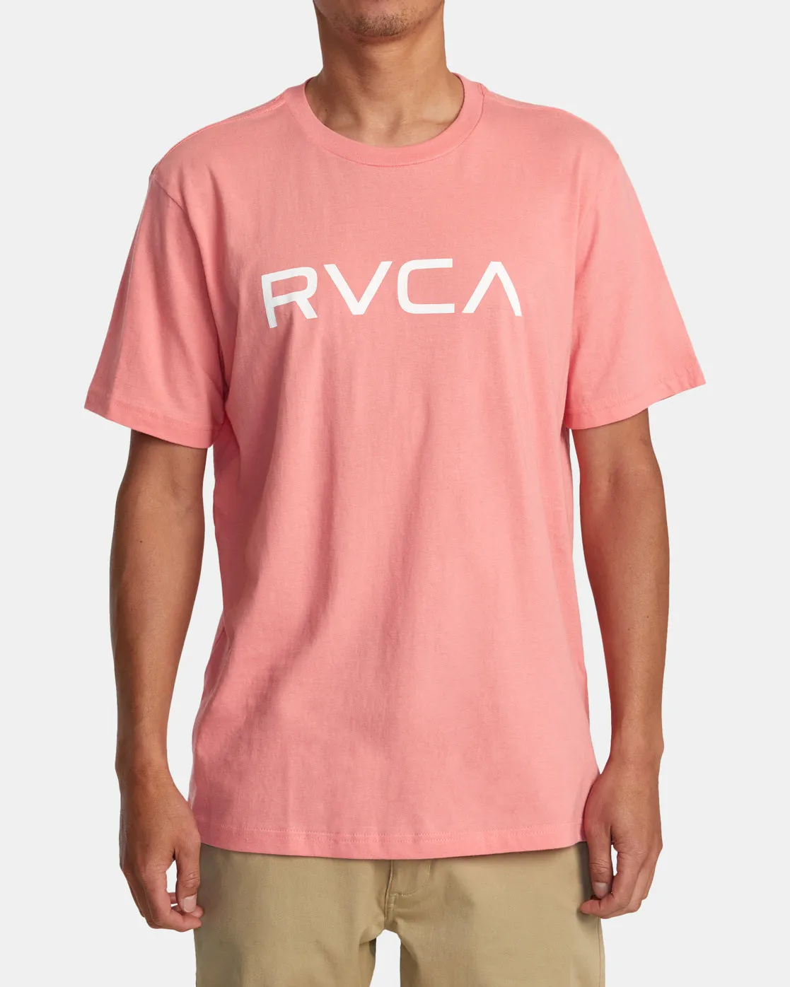 Big RVCA Short Sleeve T-Shirt - Vintage Salmon