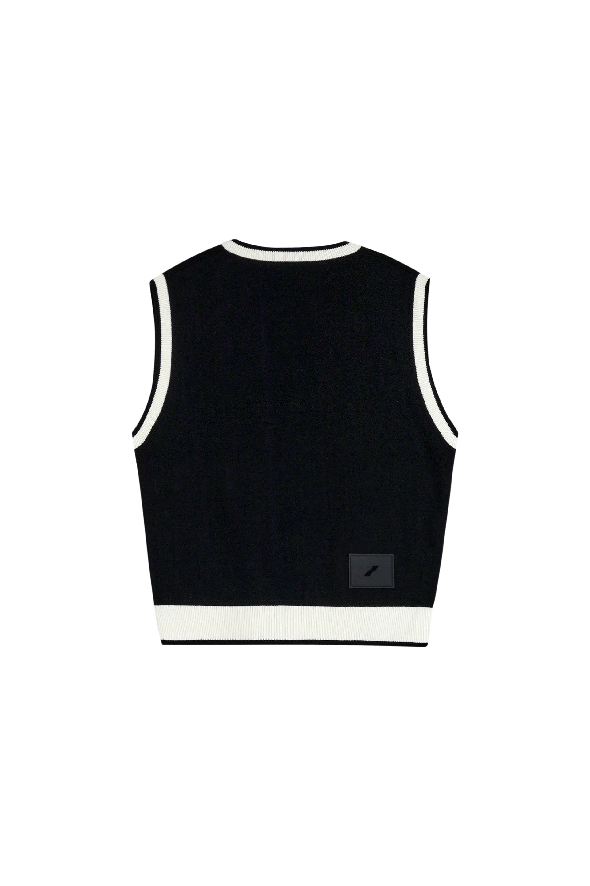 Black Logo Knit Vest