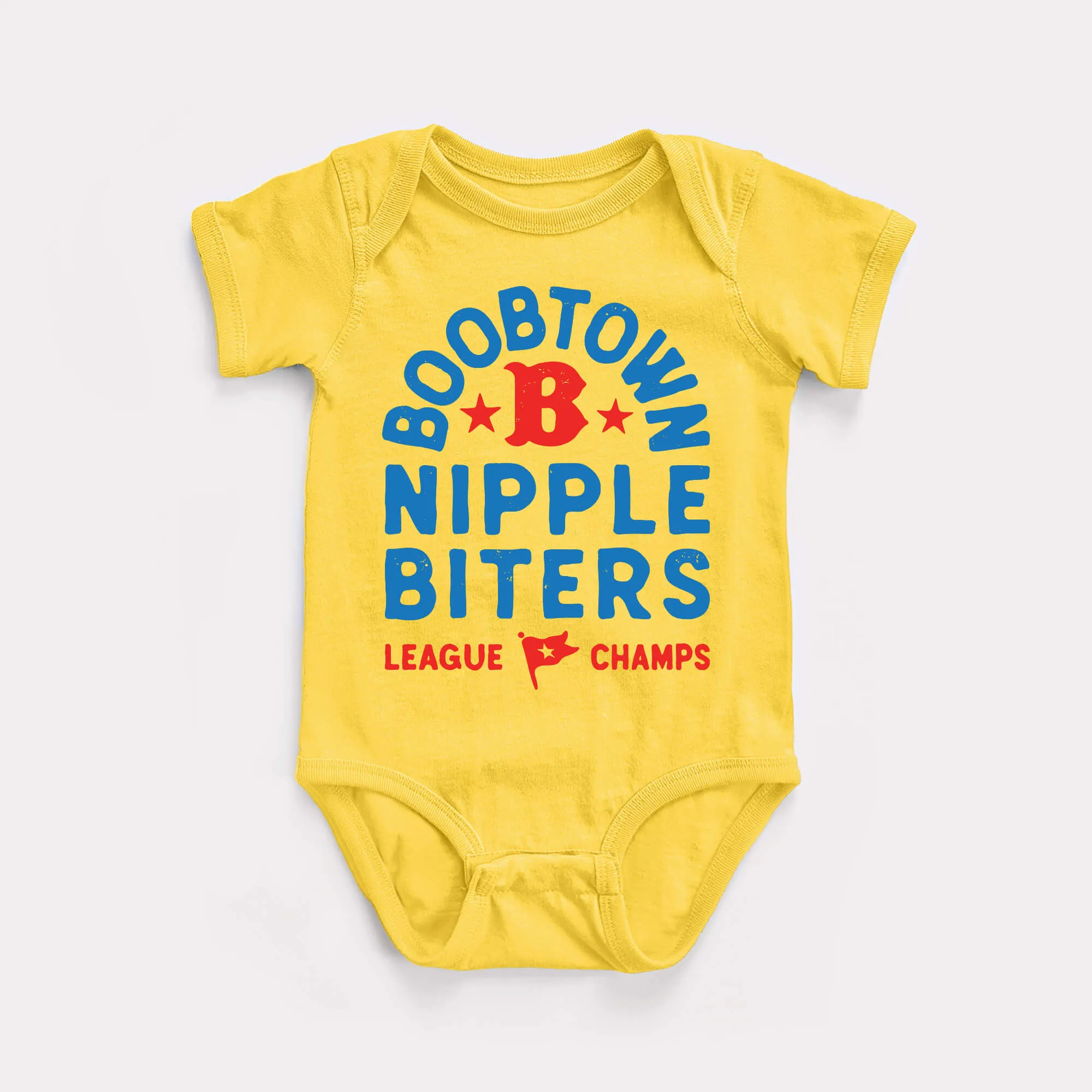 Boobtown Nipple Biters Baby Bodysuit