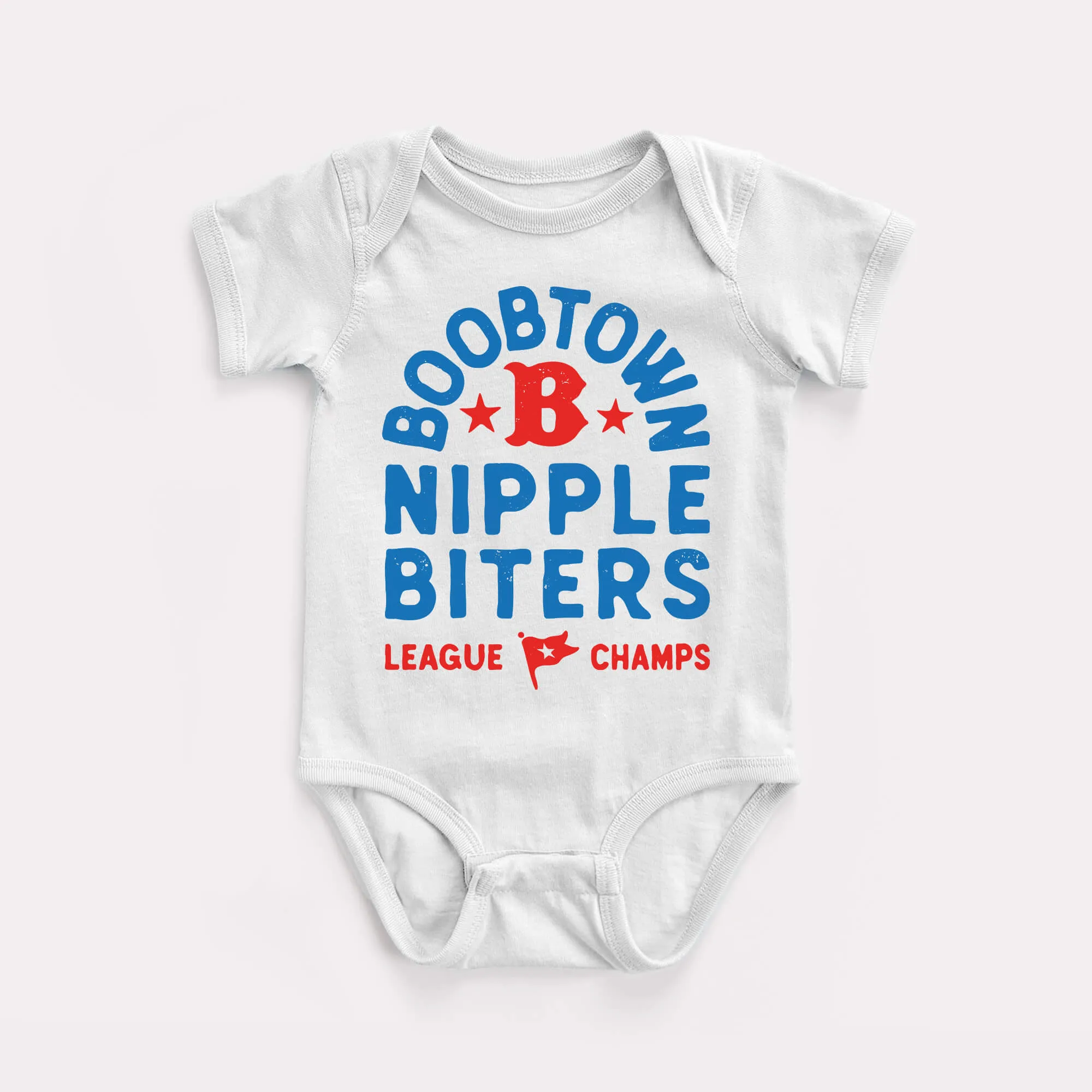 Boobtown Nipple Biters Baby Bodysuit