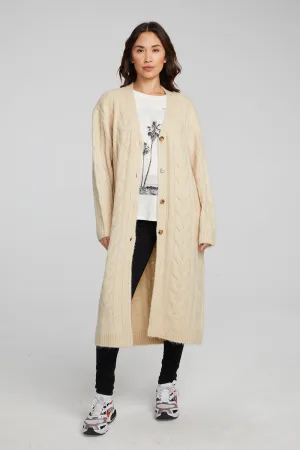 Bridge Macaroon Long Cardigan