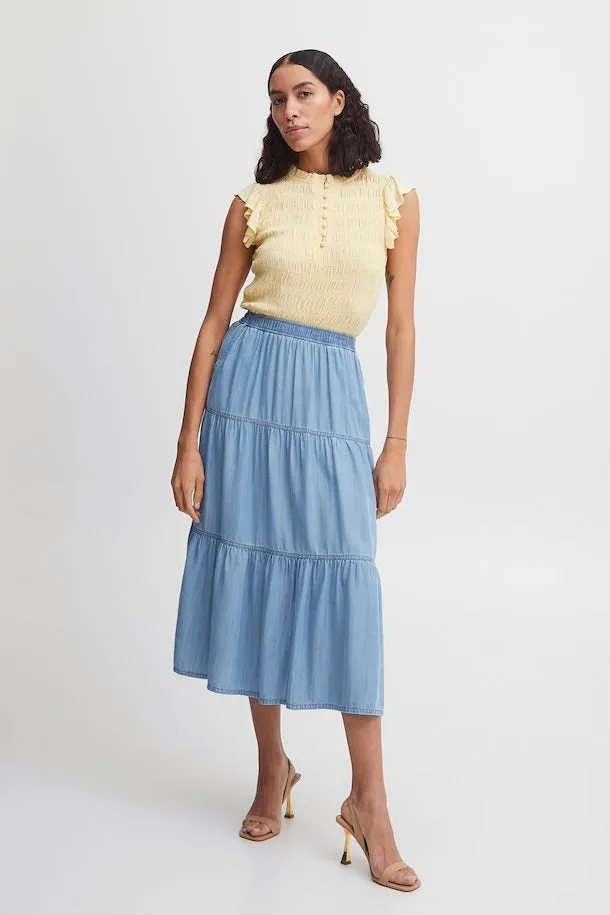 Byoung Bylana Soft Denim Midi Skirt