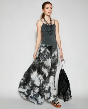 CALIFORNIA DREAMING TIE DYE RUFFLE SKIRT