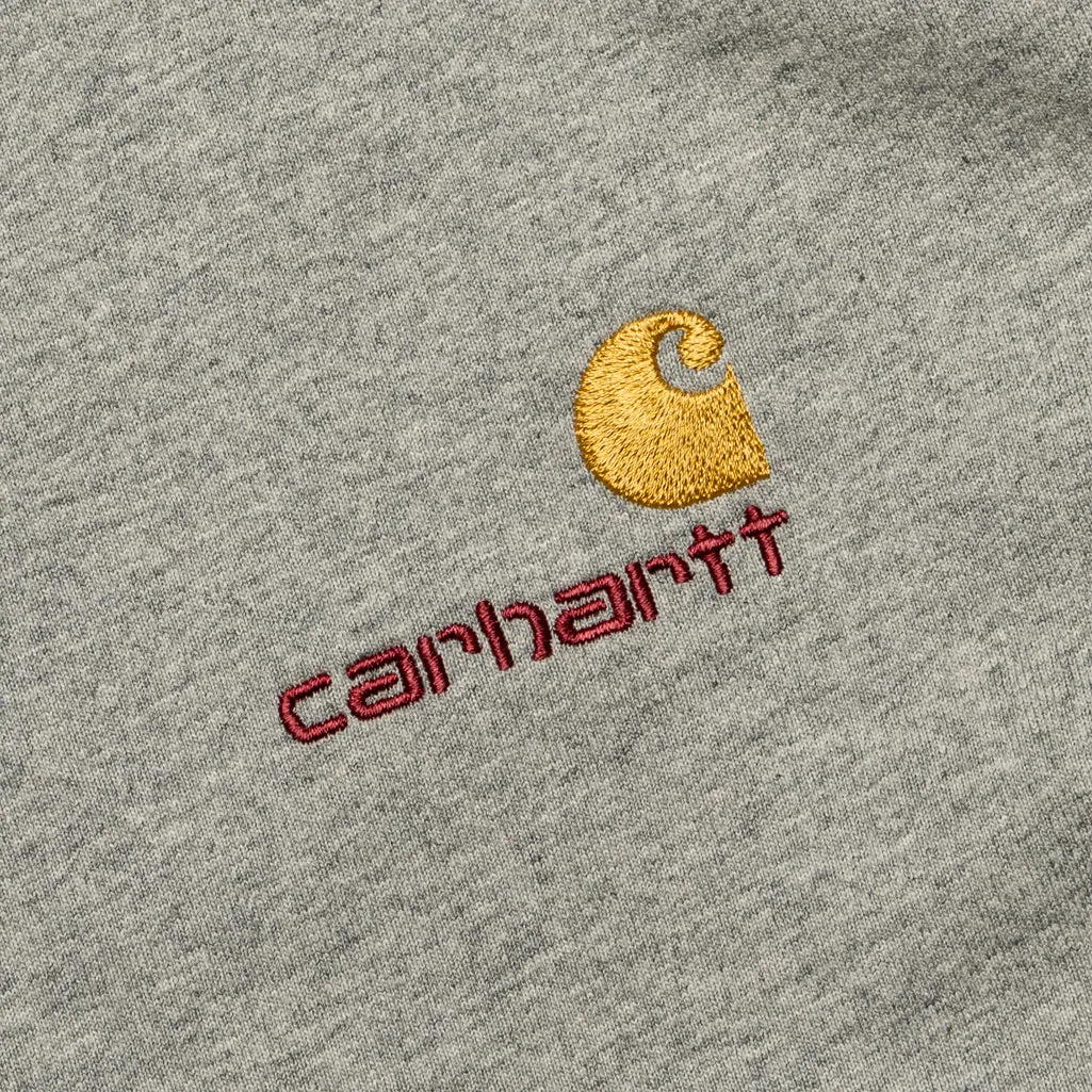 Carhartt WIP American Script L/S Tee - Ash Heather