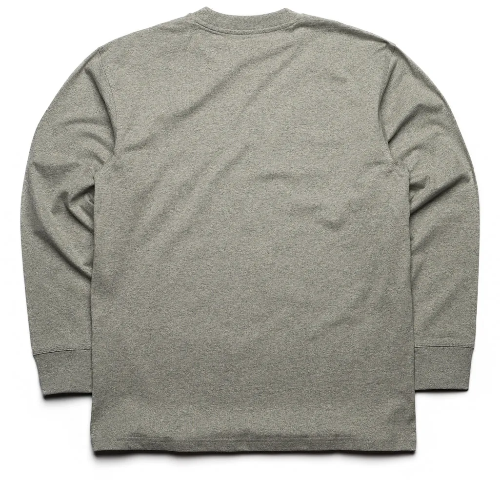 Carhartt WIP American Script L/S Tee - Ash Heather