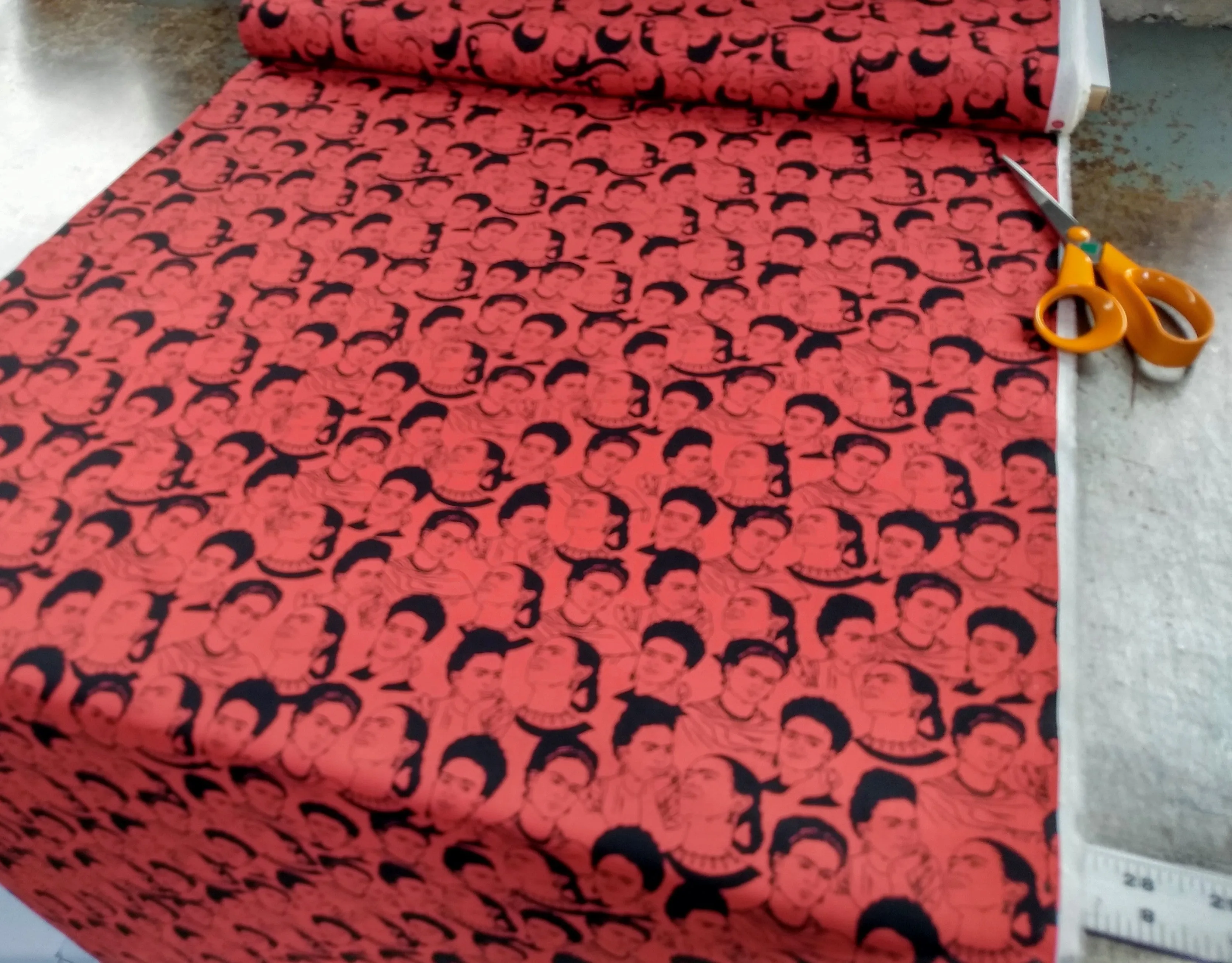 Cotton Print / Frida / Red