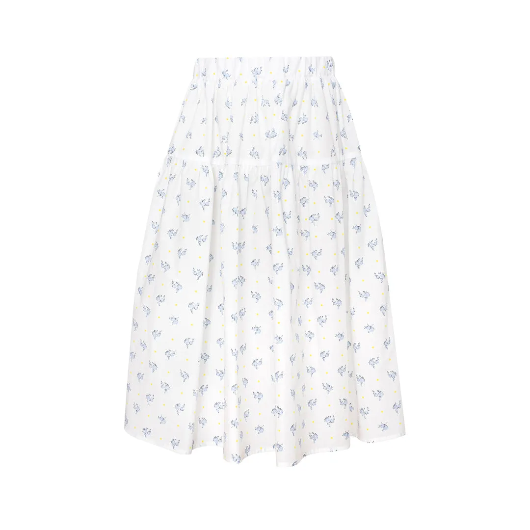 Cotton Skirt Pearl White