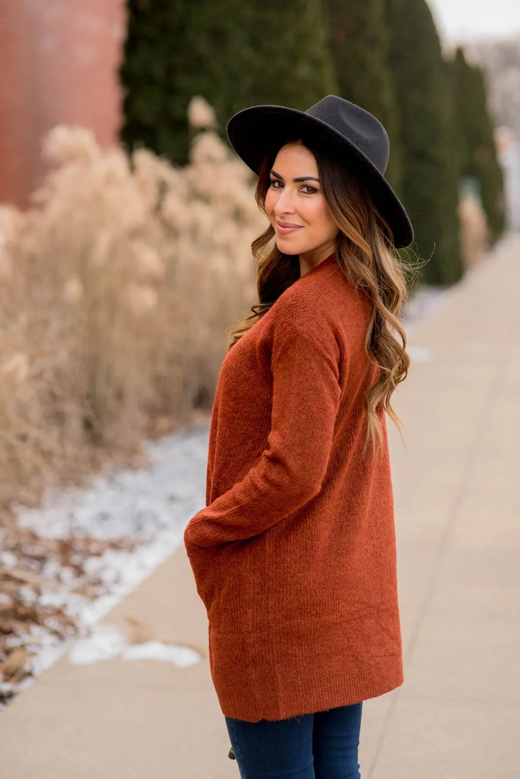 Cozy Lightly Ribbed Tunic Cardigan