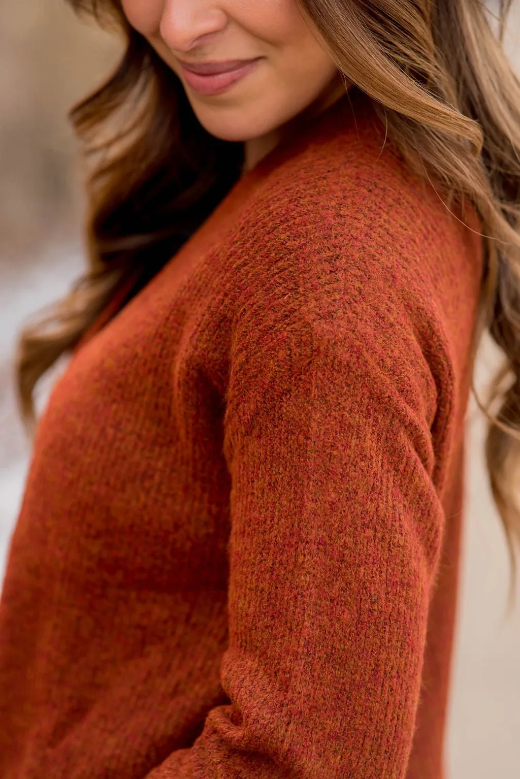 Cozy Lightly Ribbed Tunic Cardigan