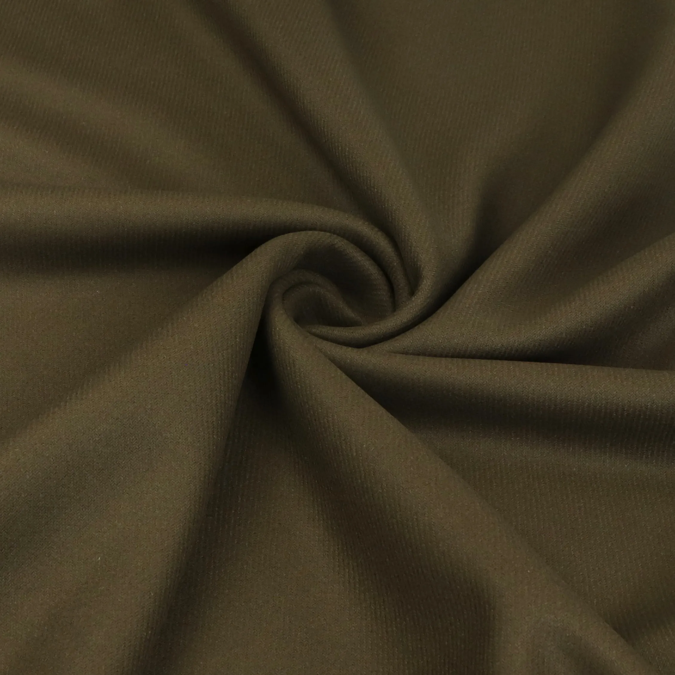 Deadstock Wool Cashmere Blend Coating - Dark Olive Green