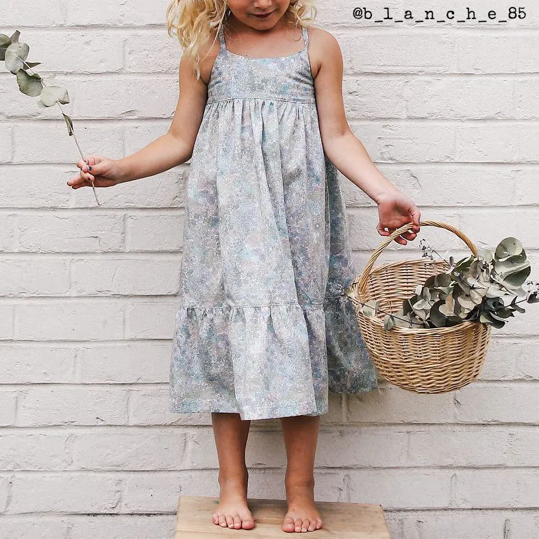 Duo for woman and kid LENA blouse and dress - Paper Sewing Pattern