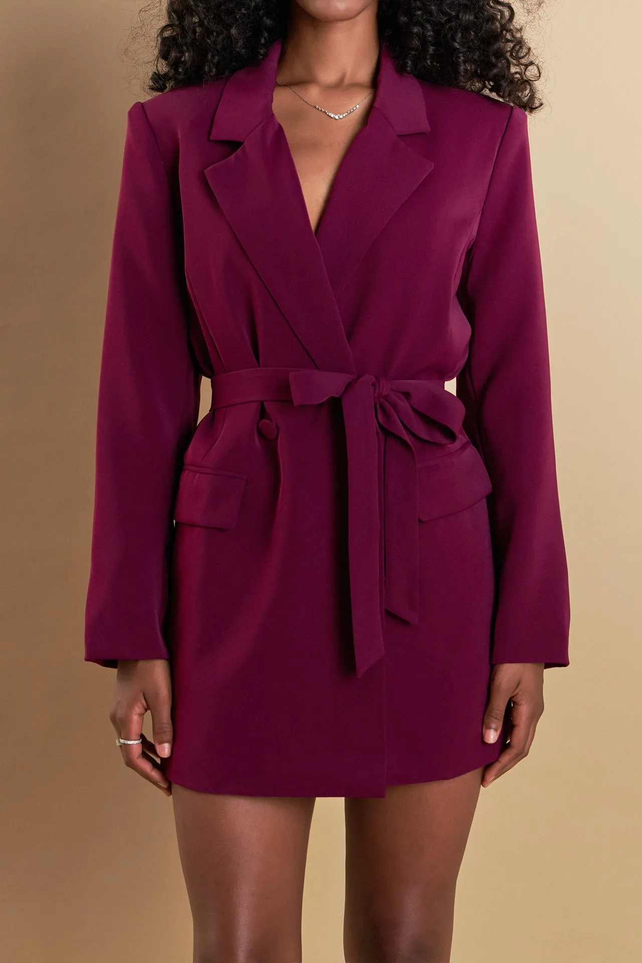 Endless Rose - Belted Blazer