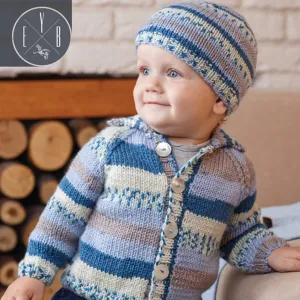 Fair-Isle Dimples Cardigans & Hat by Jody Long