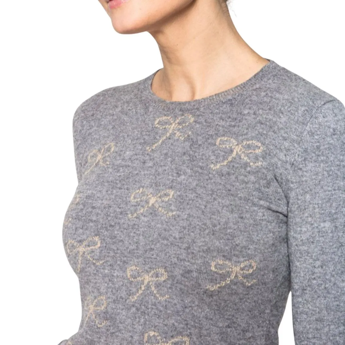 Felicity Sweater with Beige Bows