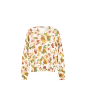 Floral Painted Knit Sweater