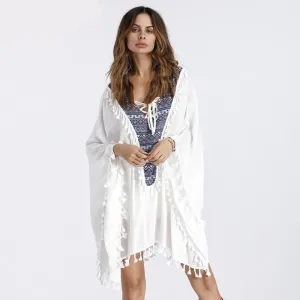 Flowy Batwing Sleeves Oversized Boho Tunic