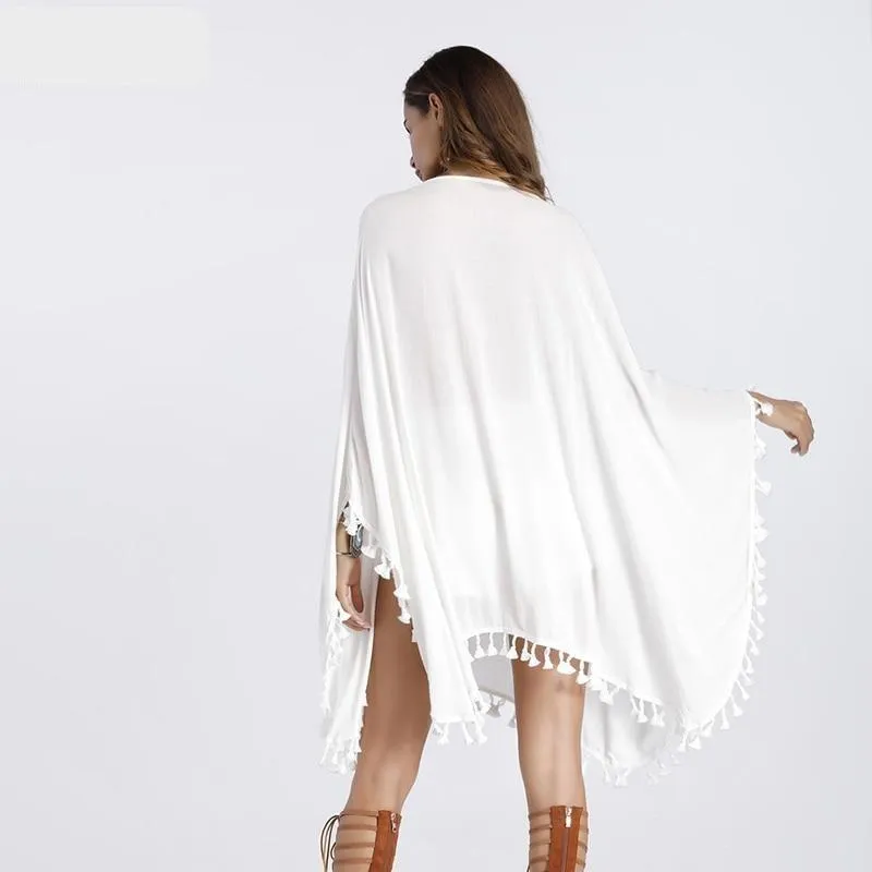 Flowy Batwing Sleeves Oversized Boho Tunic