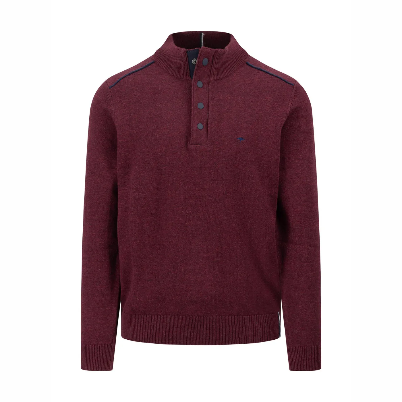 Fynch-Hatton Cotton/Wool Mix Half Zip Knit