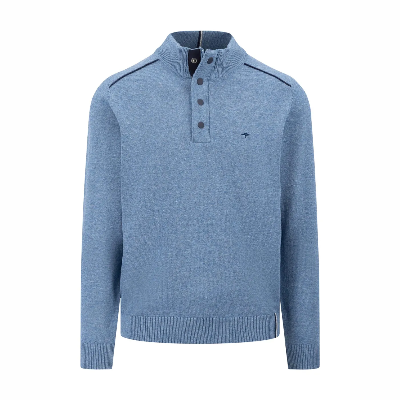 Fynch-Hatton Cotton/Wool Mix Half Zip Knit