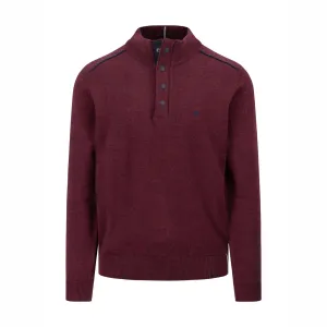 Fynch-Hatton Cotton/Wool Mix Half Zip Knit