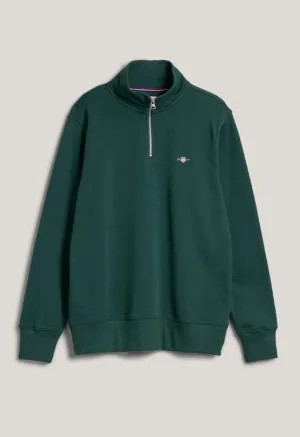 GANT - Reg Shield Halfzip Sweat, Woody Green