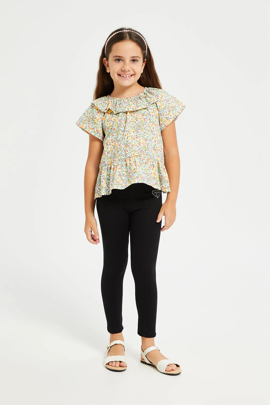 Girls Assorted Floral Print Blouse