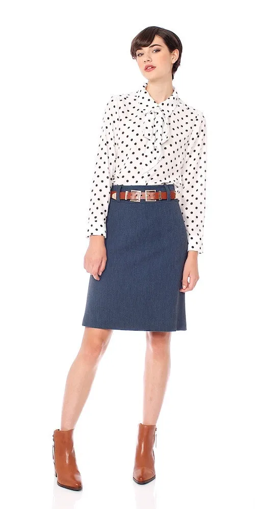 Greta Skirt, thundercloud blue