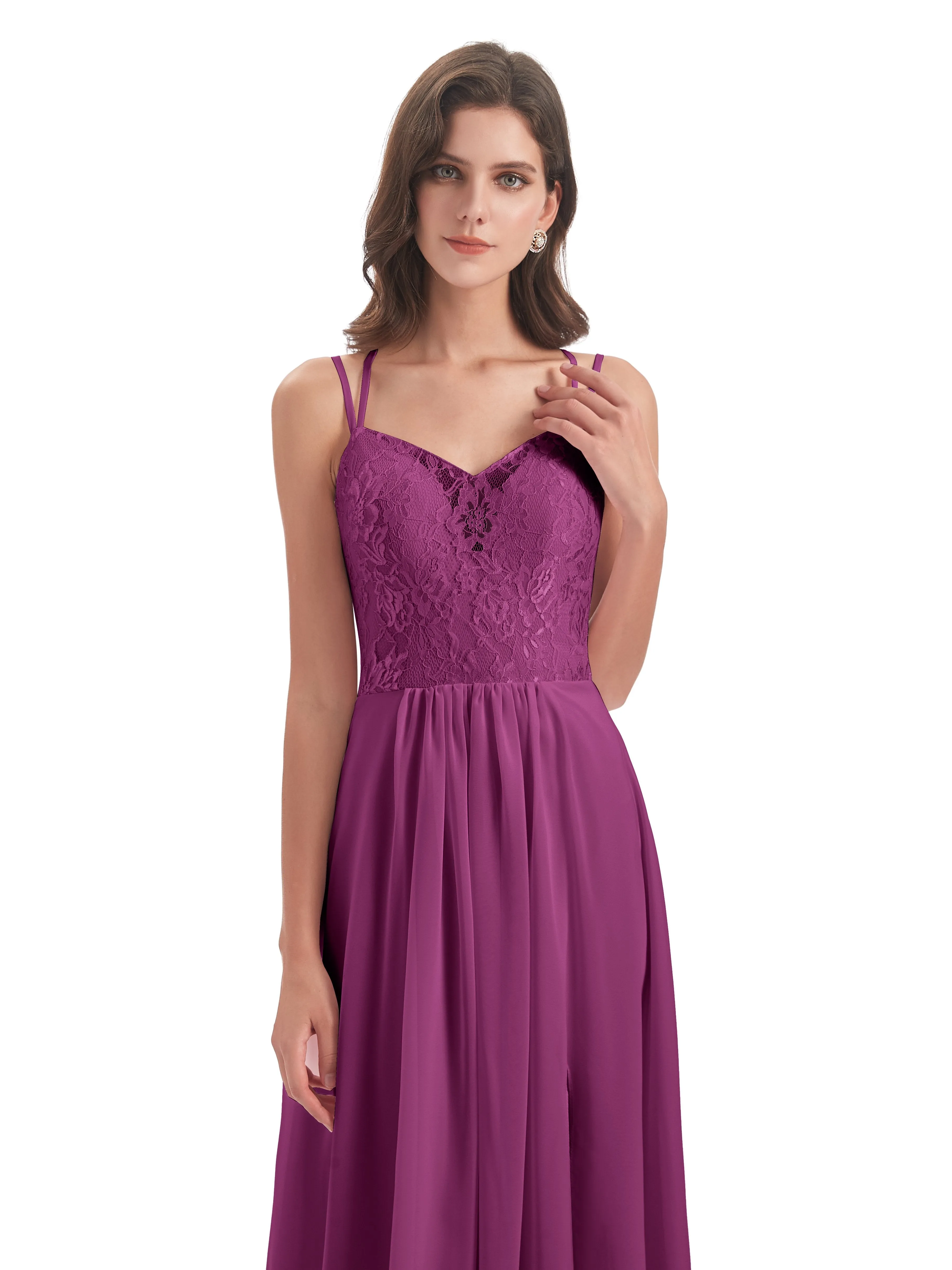 Heidi Elegant Spaghetti Straps Long Bridesmaid Dresses