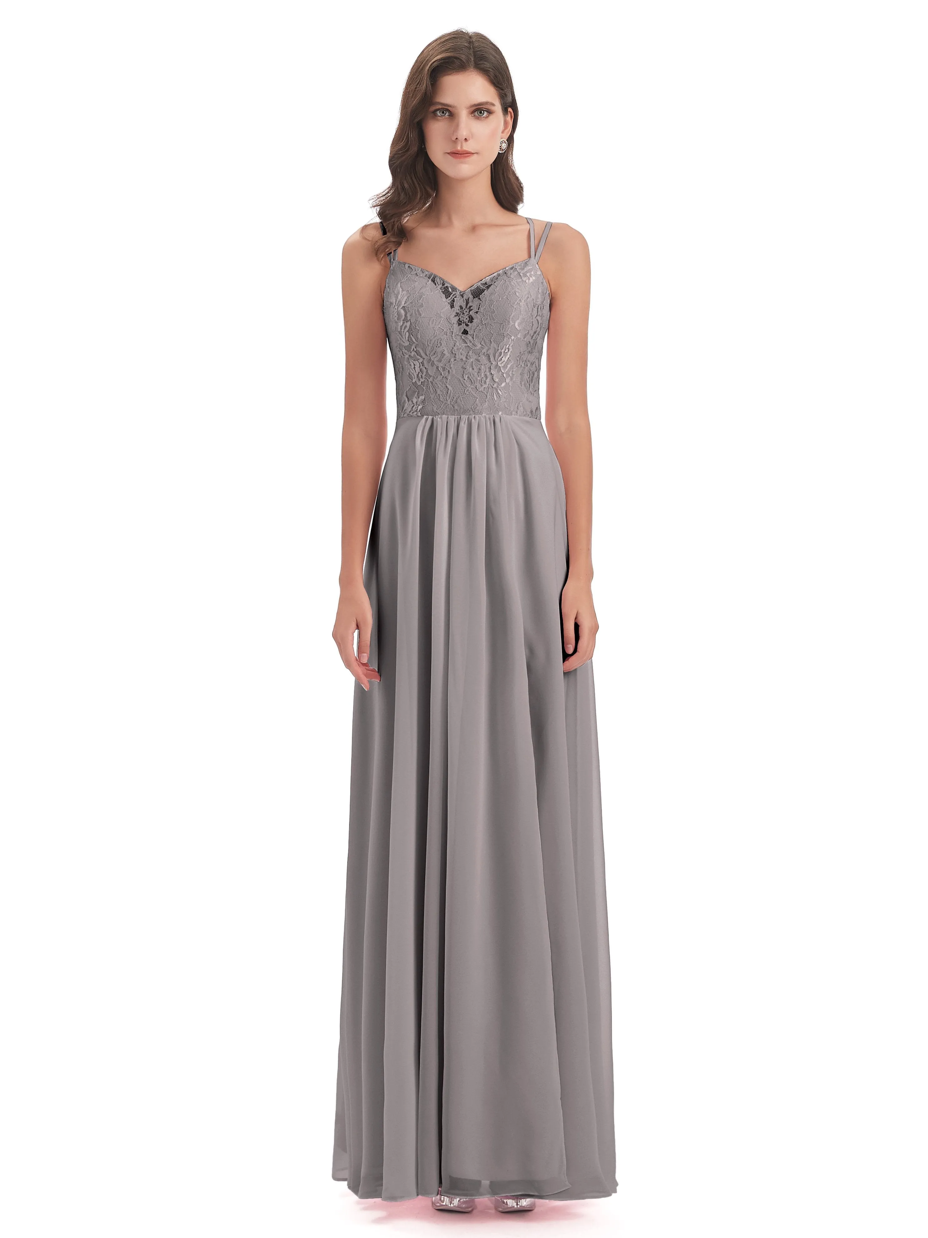 Heidi Elegant Spaghetti Straps Long Bridesmaid Dresses