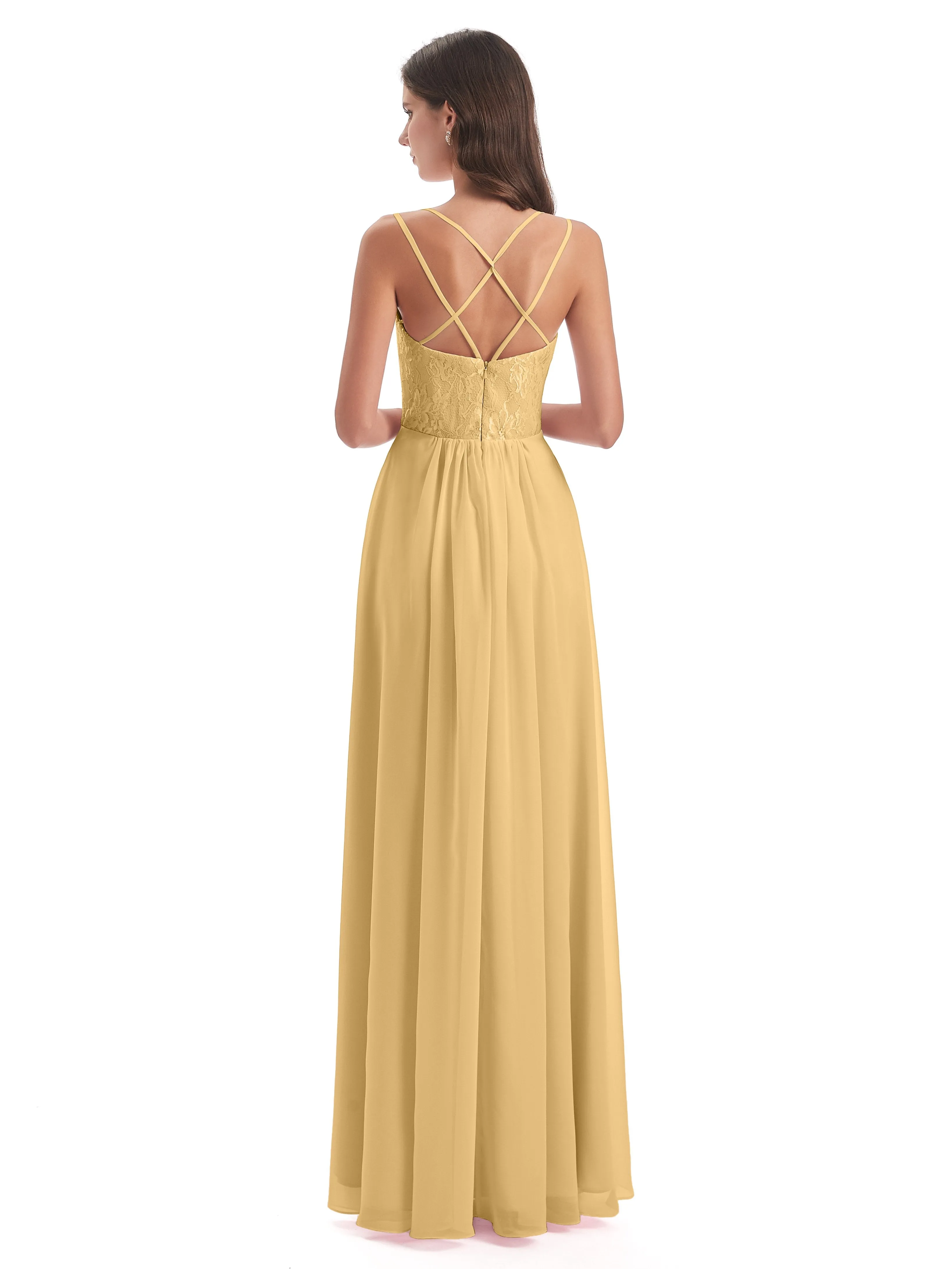 Heidi Elegant Spaghetti Straps Long Bridesmaid Dresses