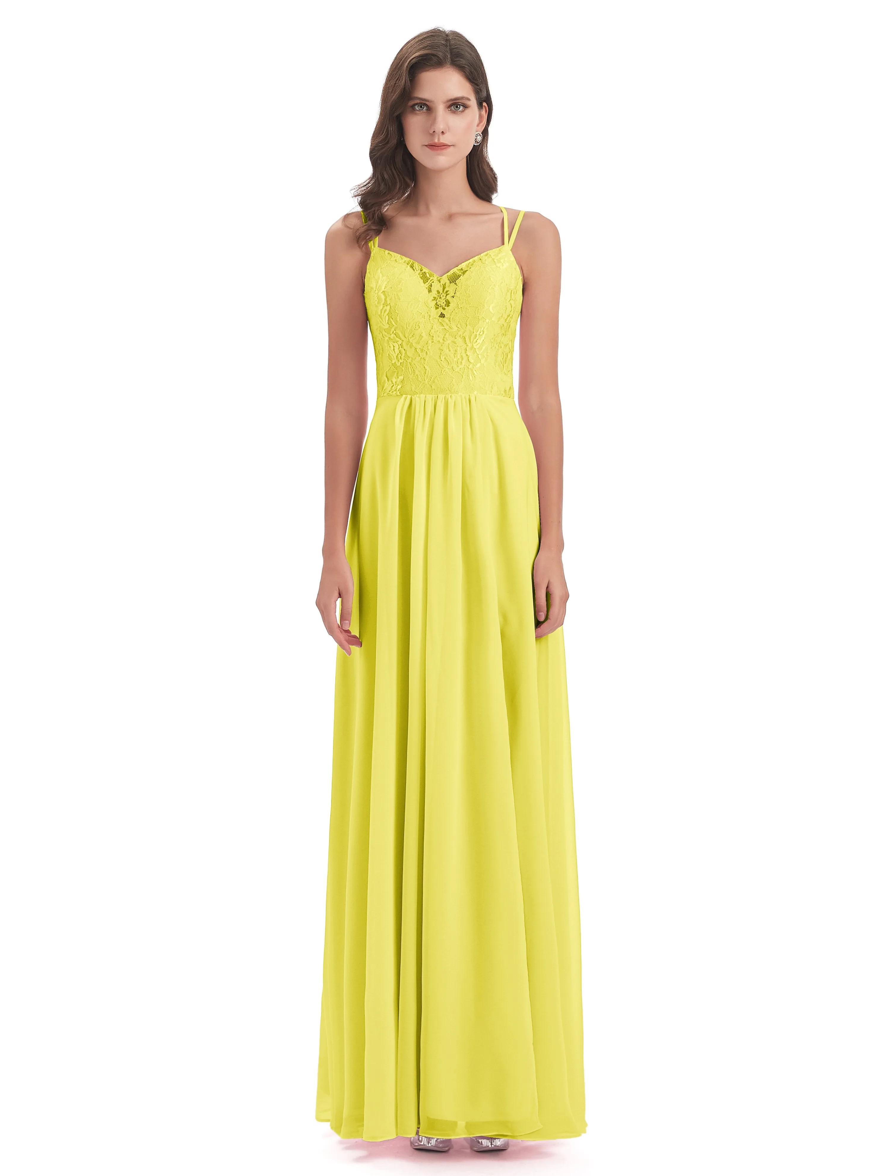 Heidi Elegant Spaghetti Straps Long Bridesmaid Dresses