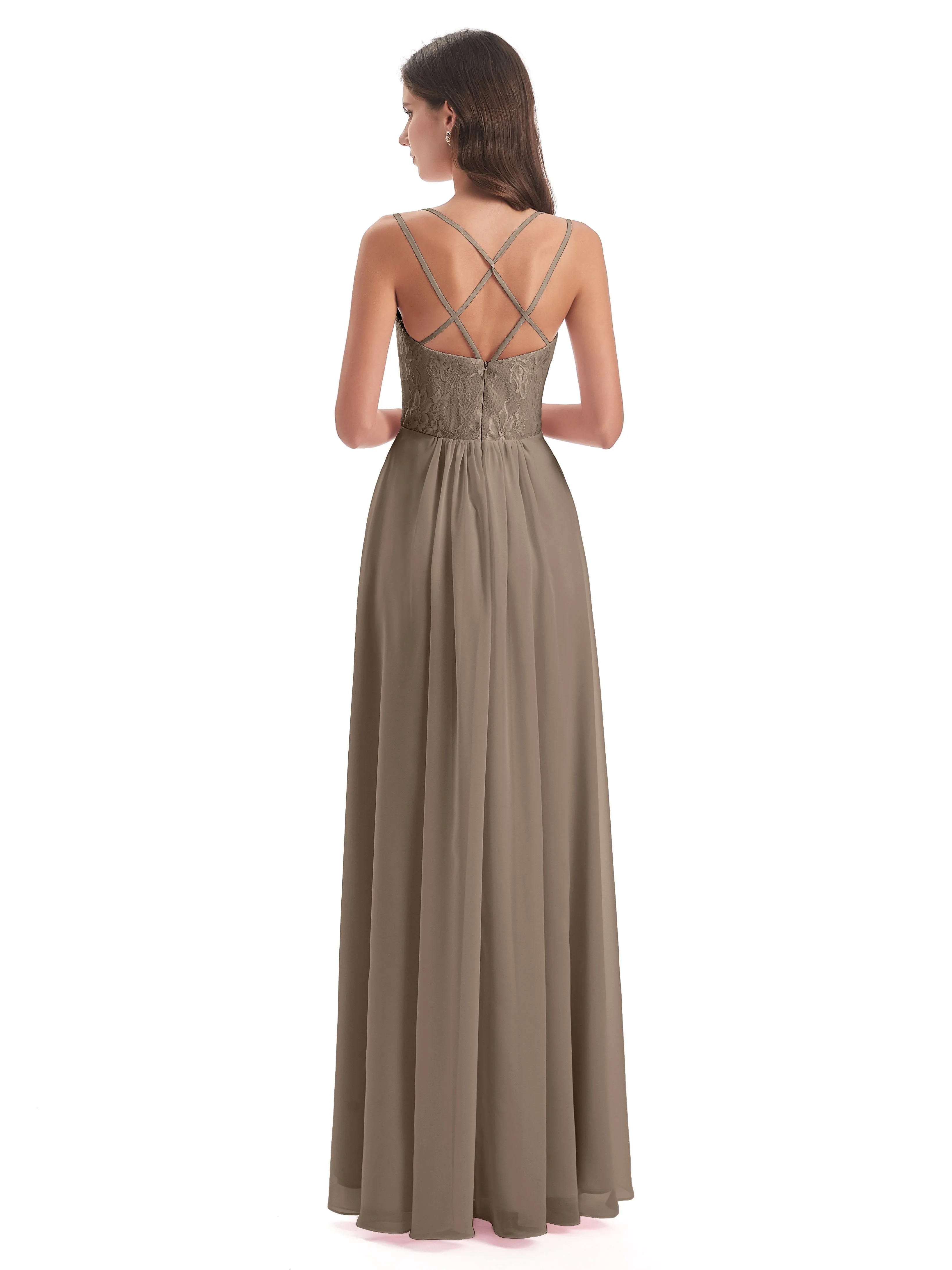 Heidi Elegant Spaghetti Straps Long Bridesmaid Dresses