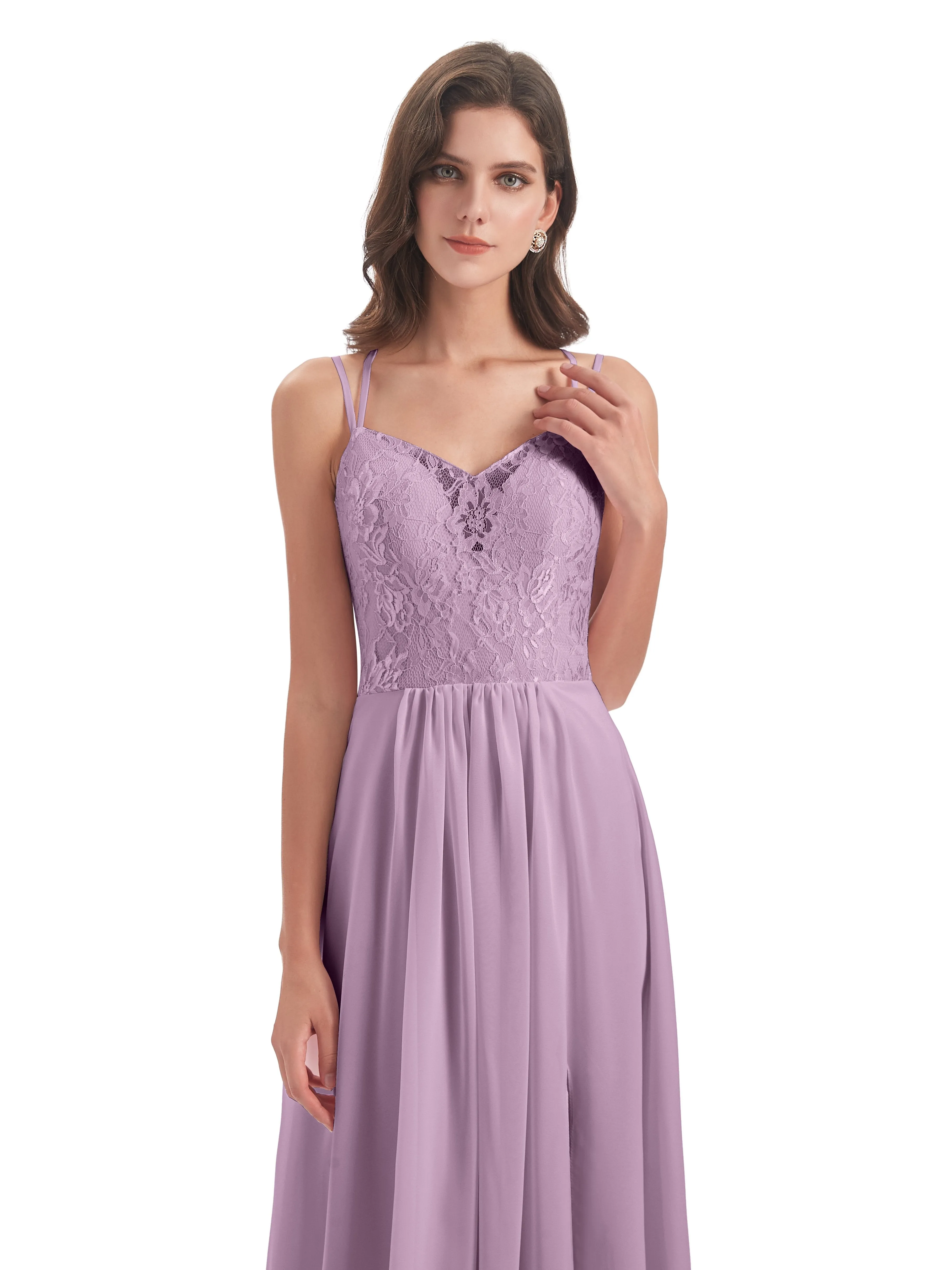 Heidi Elegant Spaghetti Straps Long Bridesmaid Dresses