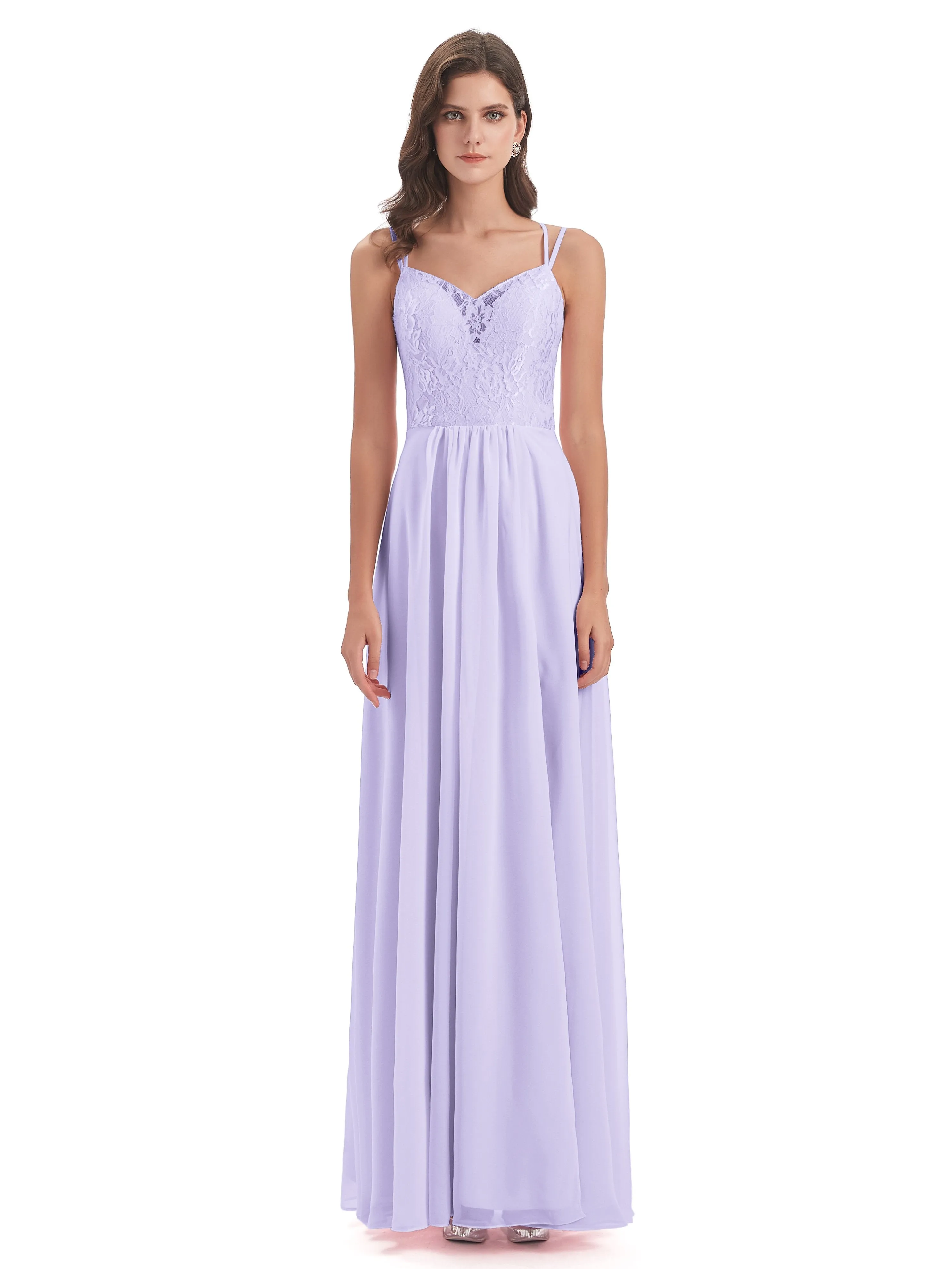 Heidi Elegant Spaghetti Straps Long Bridesmaid Dresses