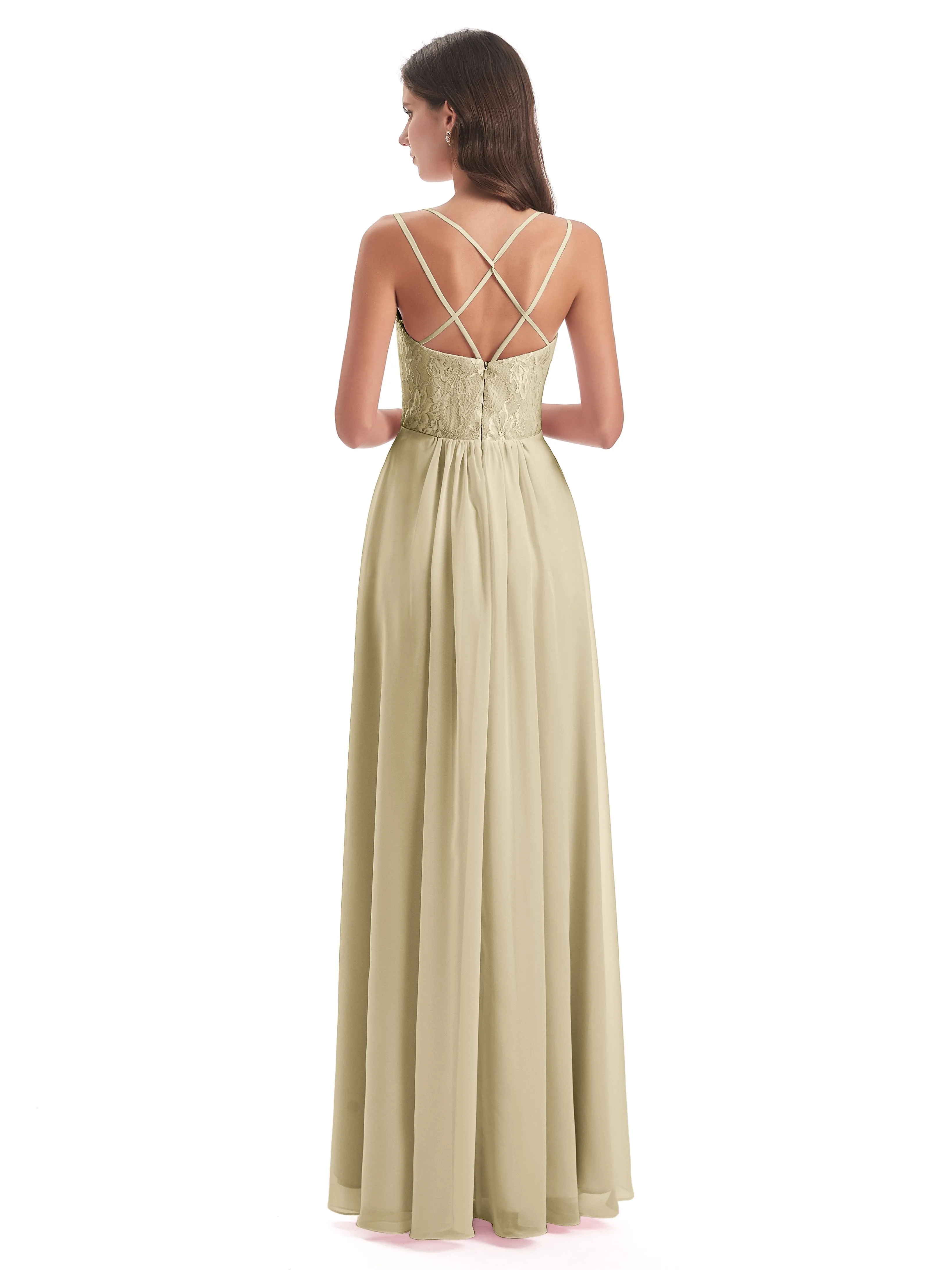 Heidi Elegant Spaghetti Straps Long Bridesmaid Dresses