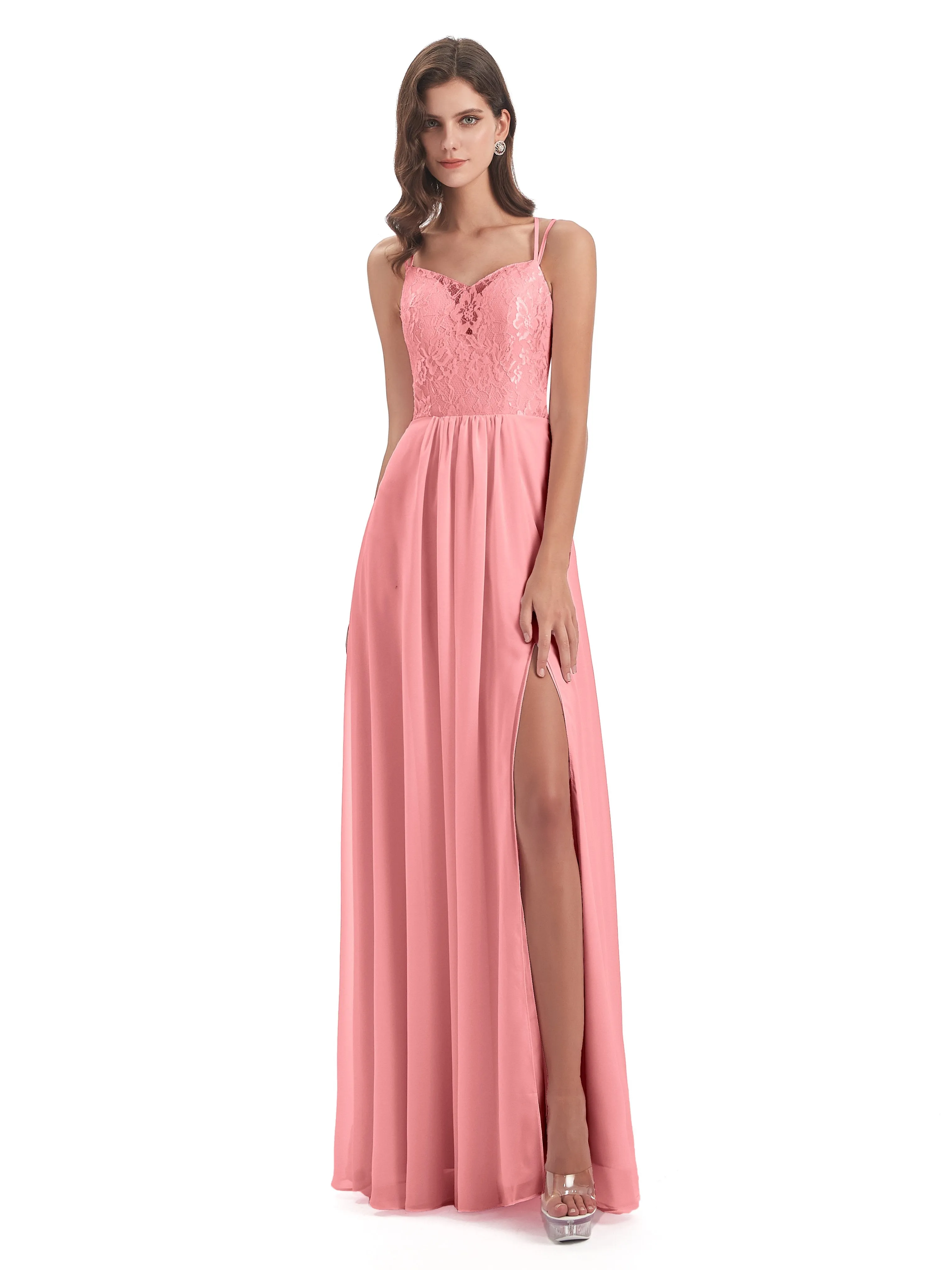 Heidi Elegant Spaghetti Straps Long Bridesmaid Dresses