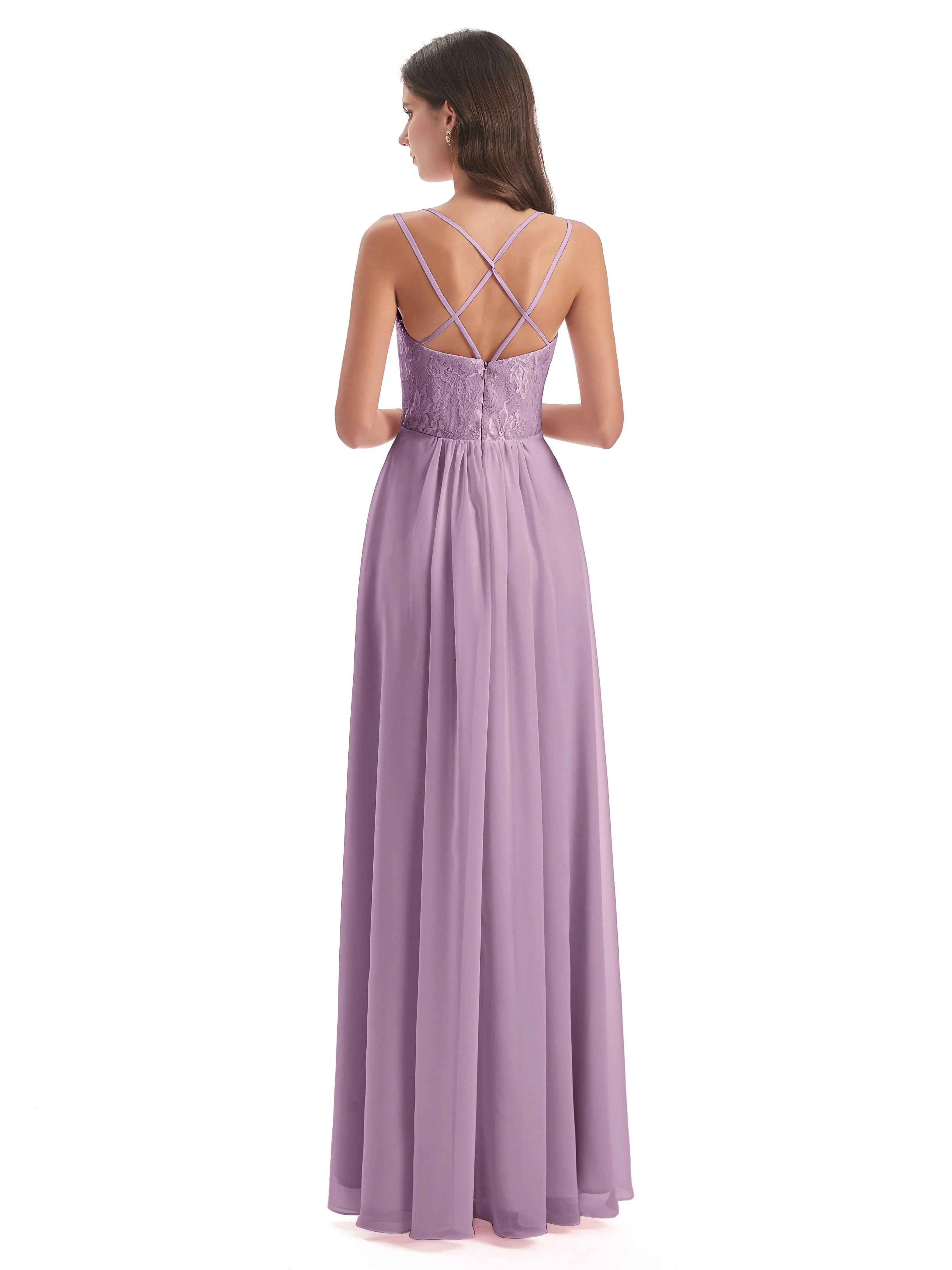 Heidi Elegant Spaghetti Straps Long Bridesmaid Dresses