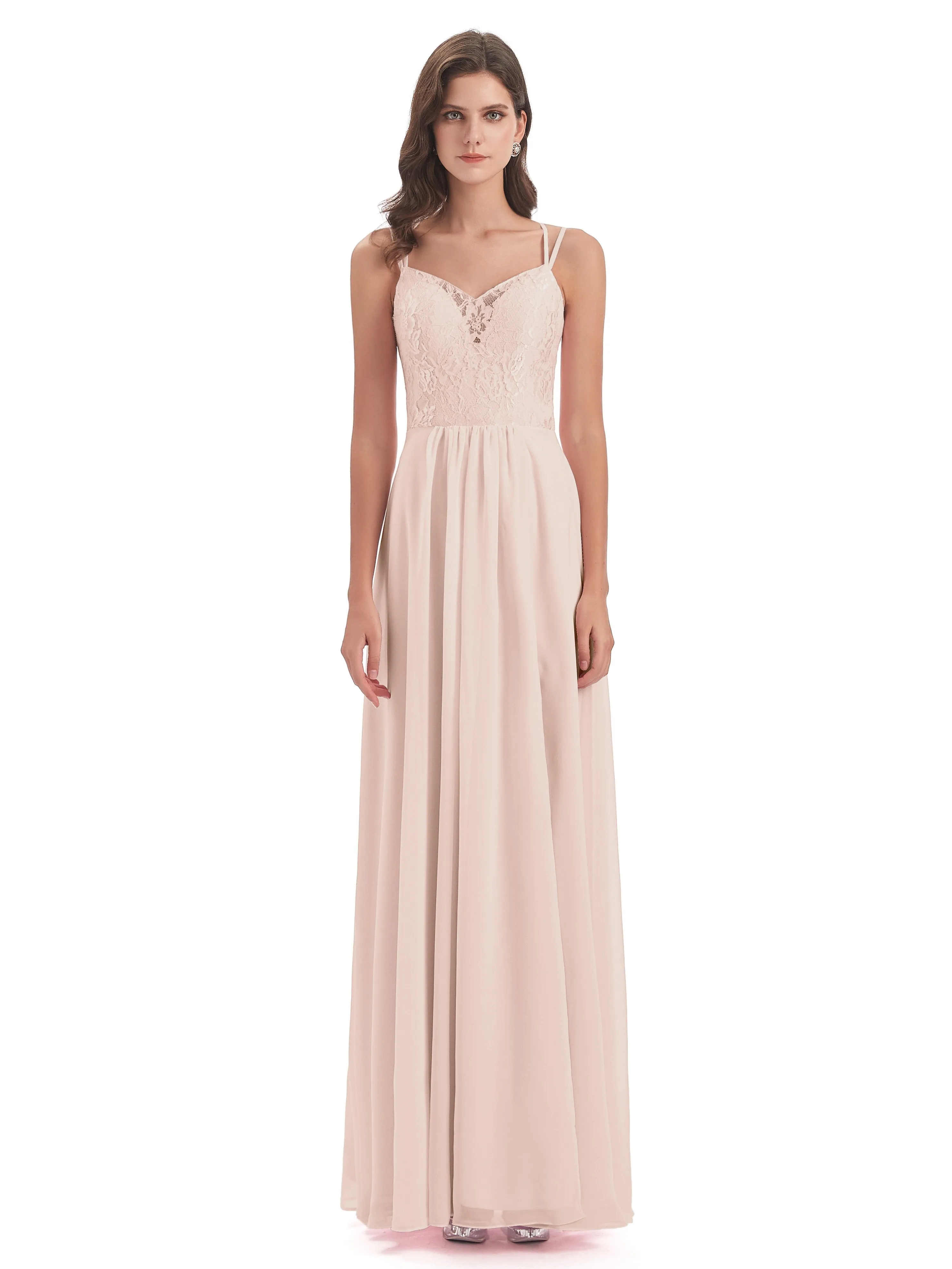 Heidi Elegant Spaghetti Straps Long Bridesmaid Dresses